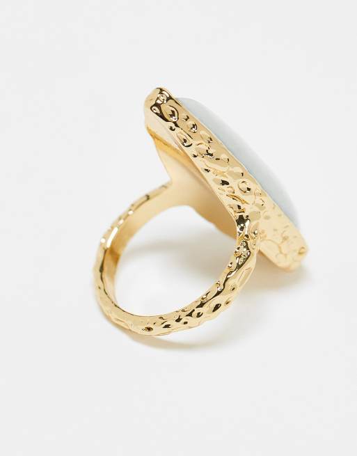 ASOS DESIGN - Limited Edition - 14k verguld ring met halfedelsteen, 4 van 4