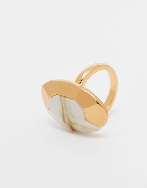 ASOS DESIGN - Limited Edition - 14k vergulde ring met gemarmerd hars, 3 van 3
