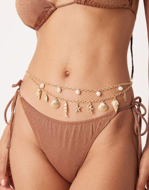 ASOS DESIGN - Limited Edition - Buikketting met bedels in goudkleur - view 1