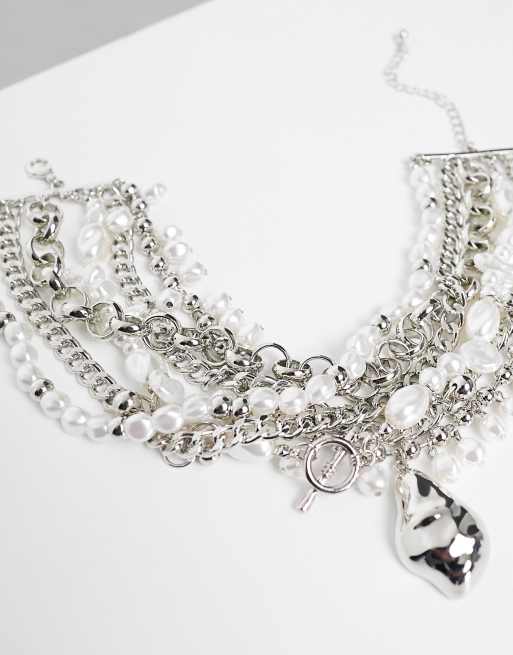 Silver hot sale paparazzi necklace