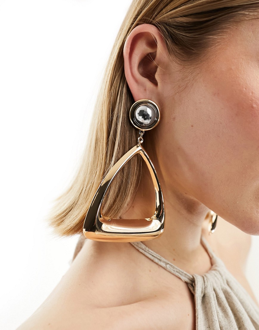 ASOS DESIGN Limited Edition drop earrings with mixed metal door knocker detail-Multi