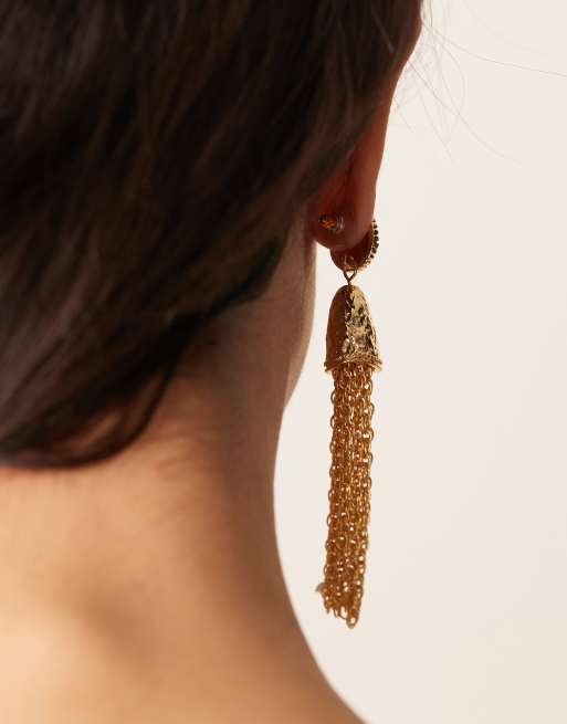 ASOS DESIGN - Limited Edition - Oorhangers met kwastjes in goudkleur, 3 van 3
