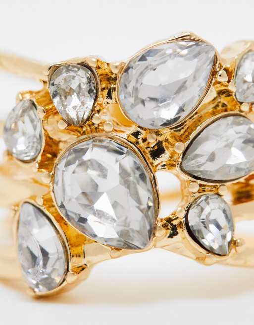 ASOS DESIGN - Limited Edition - Ring met gemengde kristallen in goudkleur, 3 van 4