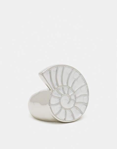 ASOS DESIGN  Limited Edition ring with natural shell design - view 1