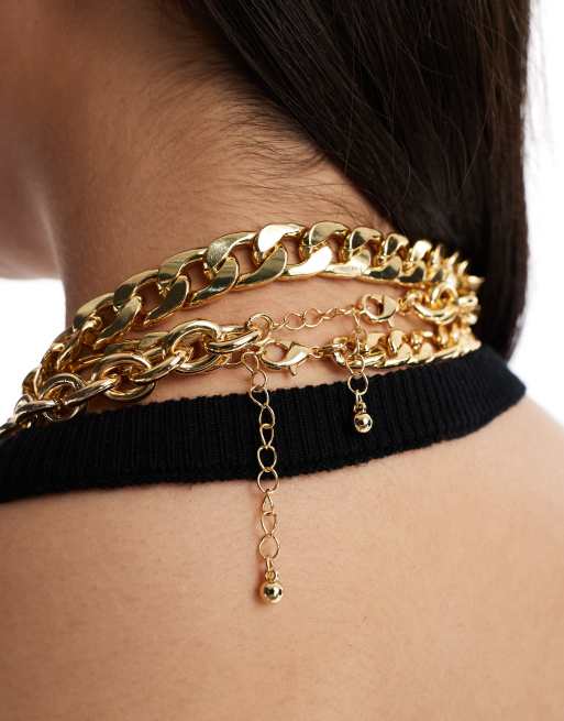 ASOS DESIGN Limited Edition statement necklace with multi chain