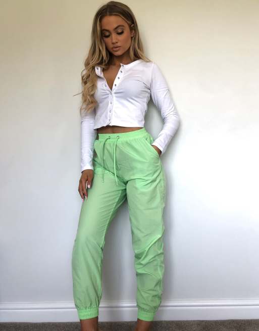 ASOS DESIGN – Limonkowe joggersy