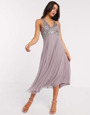 asos dusty purple dress