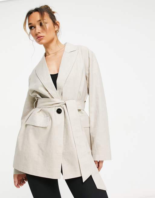 Asos belted outlet coat