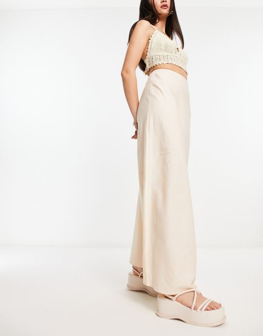 Linen maxi clearance skirt