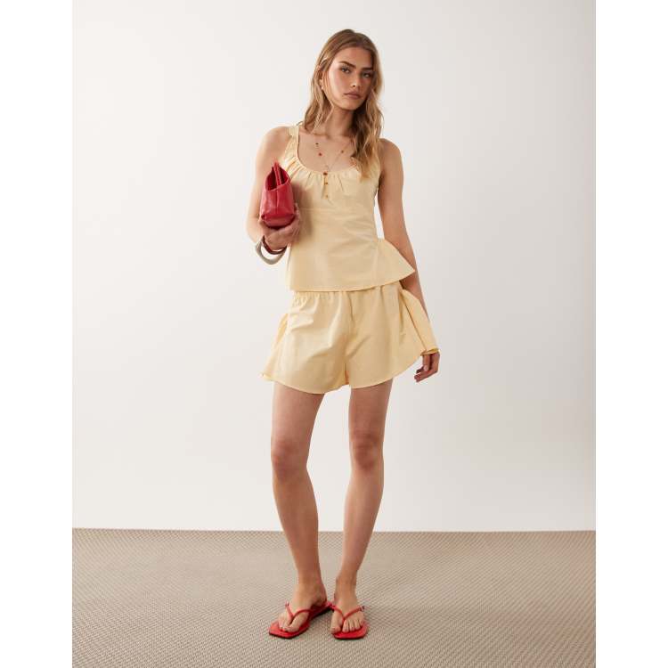 strapless summer dress mini Rachel Rose Strapless Mini Dress by Sky to Moon - Size L - Cutout Waist, Open Back, Elastic Waist