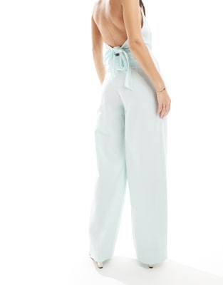 Asos Design Linen Blend Low Rise Pants