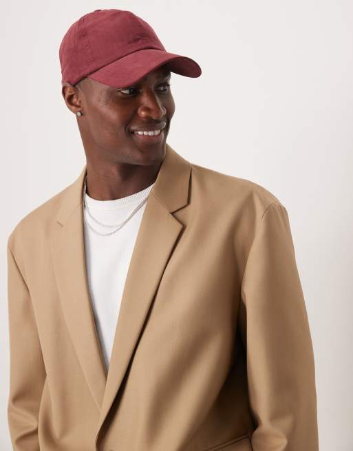 ASOS DESIGN linen blend oversized half sleeved suit jacket in