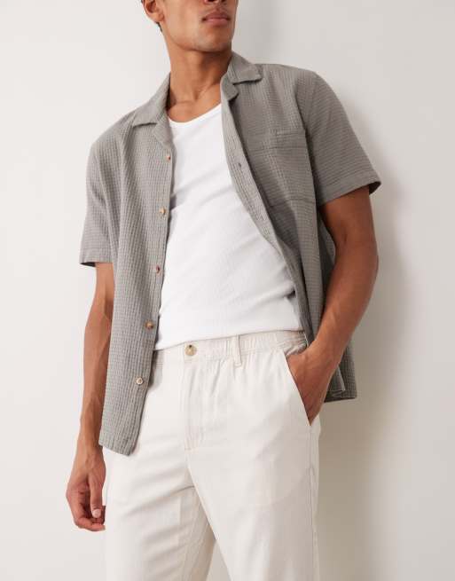 ASOS DESIGN linen blend pants in stone, 3 of 6