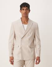 Jack & Jones Premium linen mix slim fit suit blazer in beige 