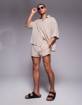 ASOS DESIGN - Mouwloos oversized overhemd zonder sluiting in zwart