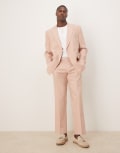 [ASOS DESIGN] ASOS DESIGN linen blend straight leg suit pants in dusty pink W28 L30 Dusty pink