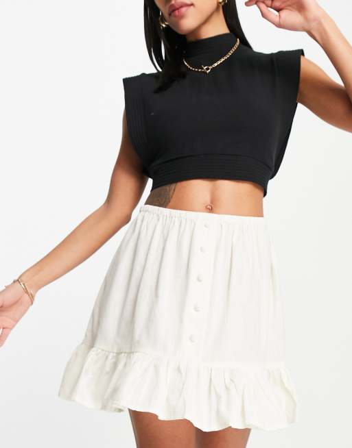 Flowy cotton mini outlet skirt