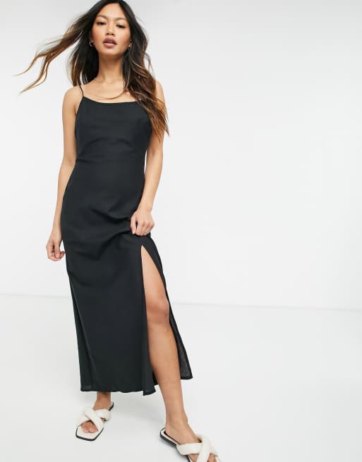 Asos black cami clearance dress