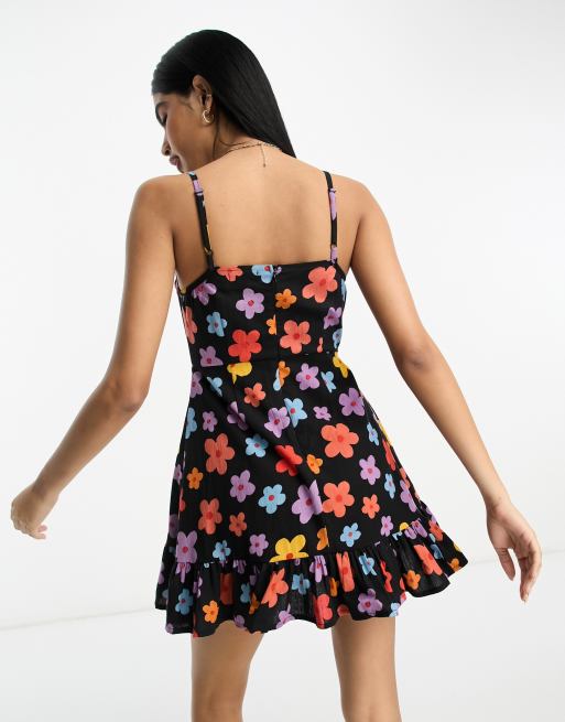 Asos daisy outlet print dress