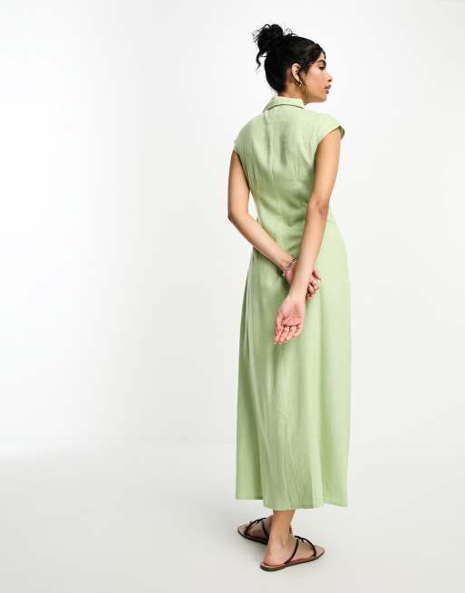 Linen cap 2025 sleeve dress