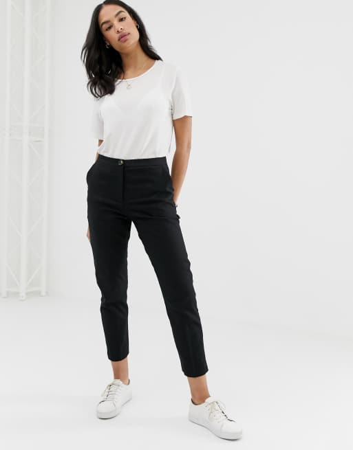 ASOS DESIGN Linen Clean Cigarette Pants | ASOS