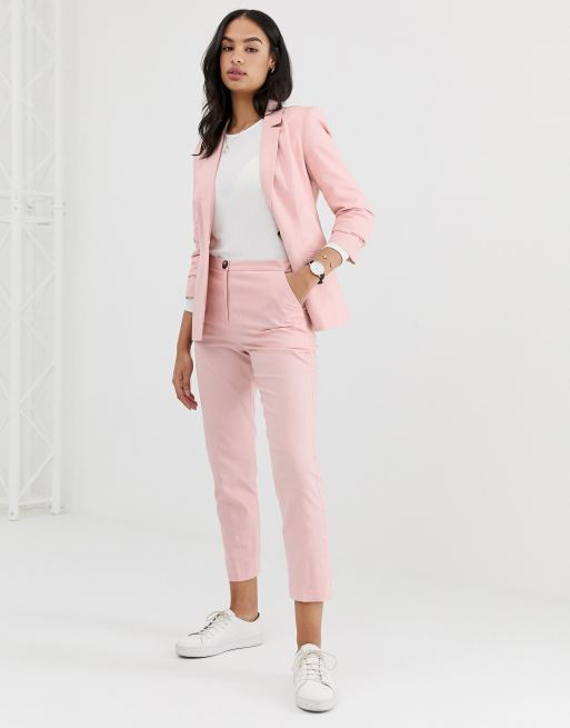  ASOS DESIGN linen suit in pink, 2 of 3