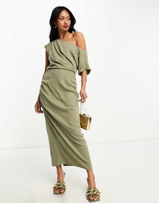 Asos linen outlet dress