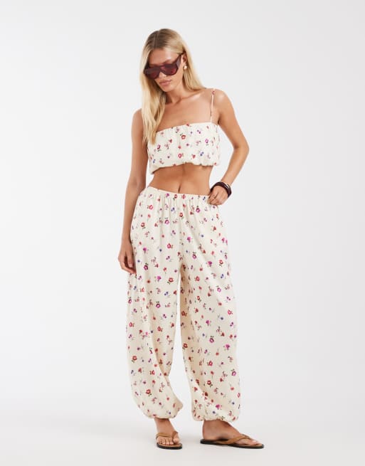 ASOS DESIGN bubble top in ditsy floral - part of a set, 2 of 3
