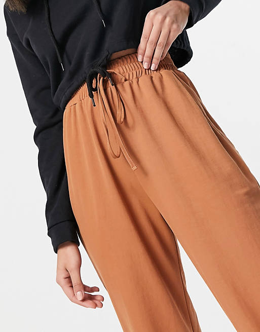 Trousers & Leggings linen look peg trouser in rust 