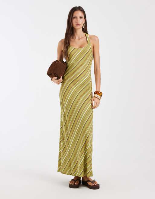 linen scoop neck maxi dress Linen Scoop-Neck Maxi Dress