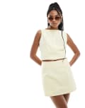 [ASOS DESIGN] ASOS DESIGN linen look skort in buttermilk yellow 16 Buttermilk