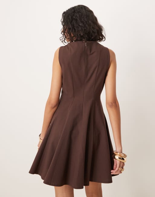 floor length cotton dresses Buy Lavender Cotton Linen Fit and Flare Maxi Tier Dress Online at  SeamsFriendly