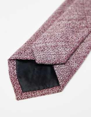 Asos Design Linen Look Tie In Gray