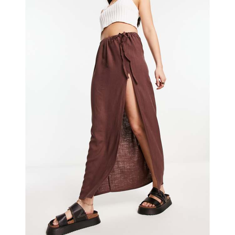 Linen skirt shop forever 21