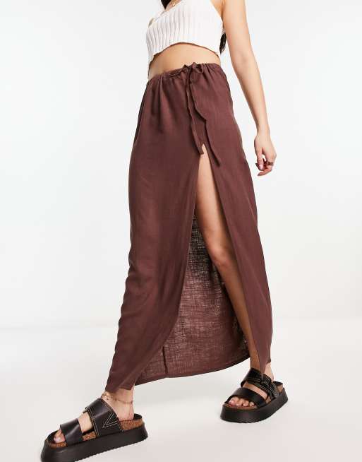 Long skirts with on sale high slits forever 21