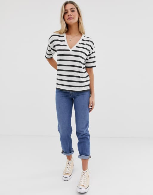 linen mix t shirt womens