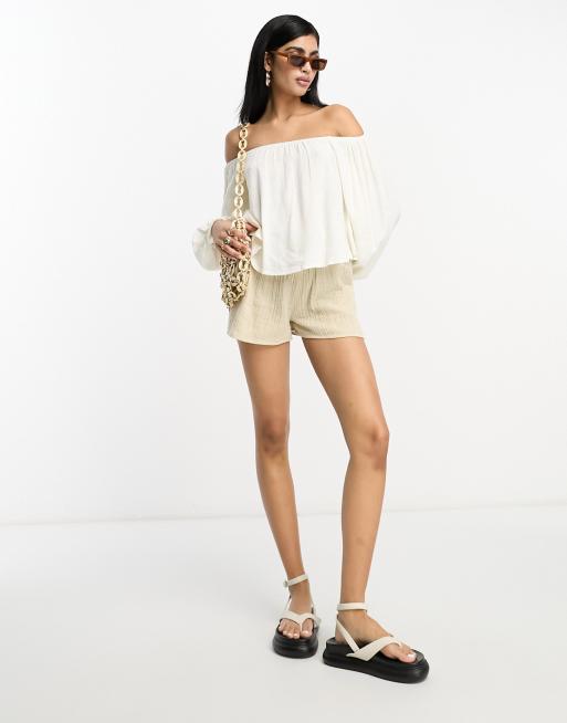 Linen off best sale the shoulder top