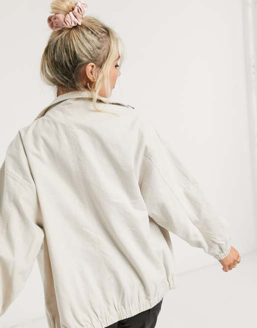 Linen bomber jacket outlet womens