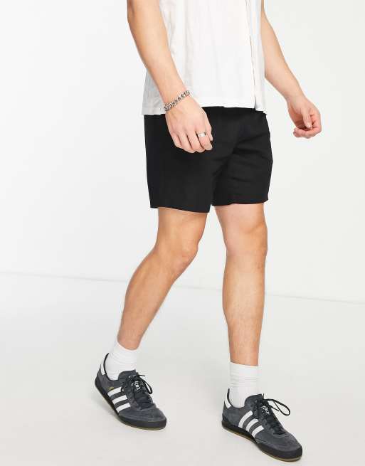 Asos mens black shorts hot sale