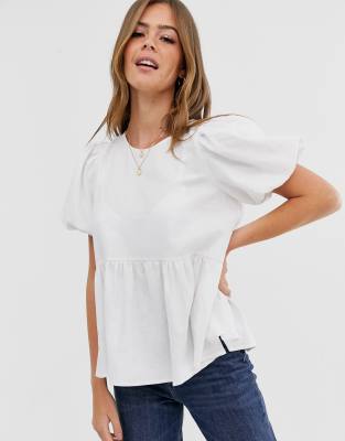 ASOS DESIGN linen smock top | ASOS