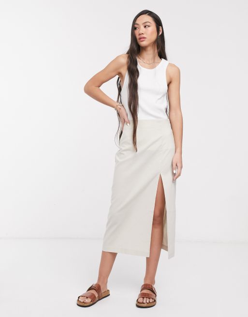 Asos midi shop split skirt