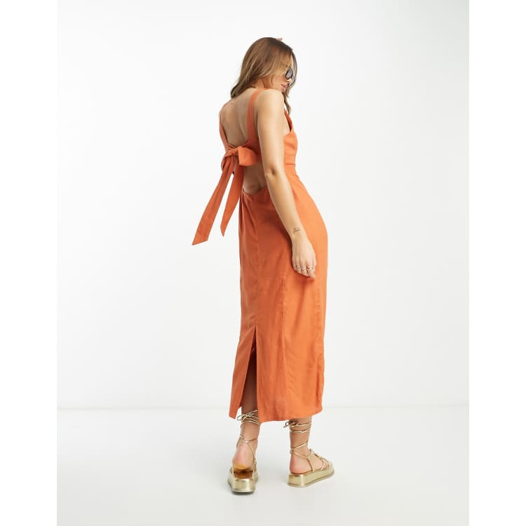 Asos terracotta outlet dress