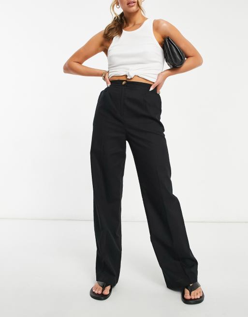 Straight Leg Linen Pants