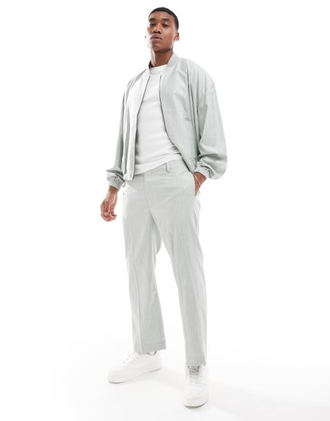 ASOS DESIGN linen stripe smart co-ord - view 1