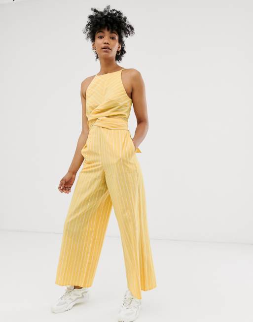 Asos hot sale yellow jumpsuit