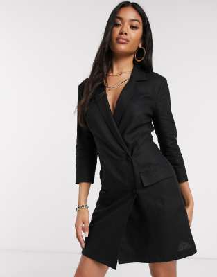 asos black tuxedo dress