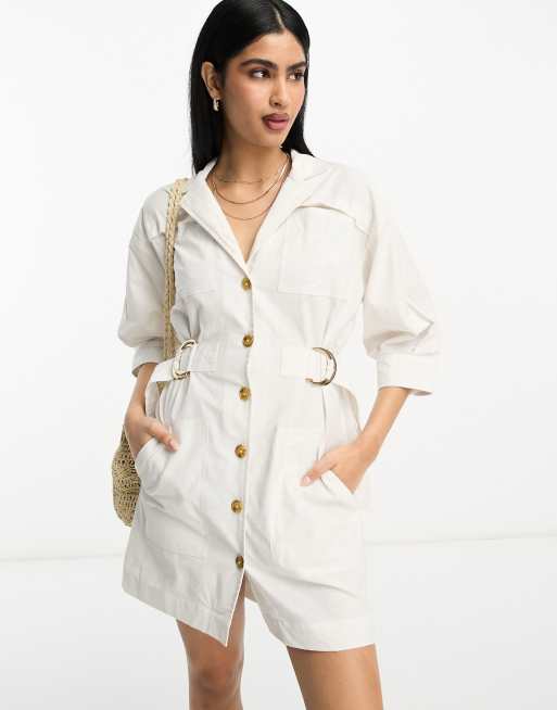 Linen shop utility dress