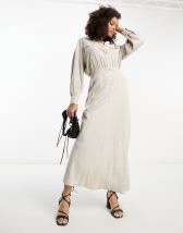 ASOS DESIGN Maternity button through midi shirt dress with lace inserts in  burnout in khaki