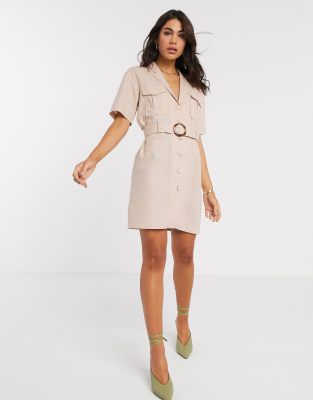 linen utility dress