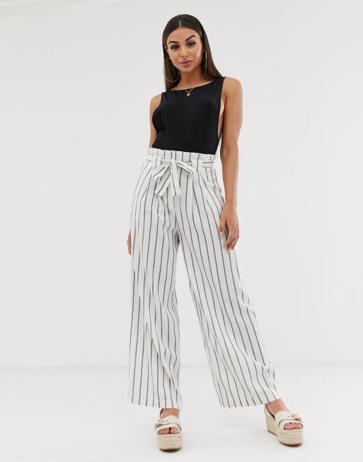 Paper bag hot sale pants striped